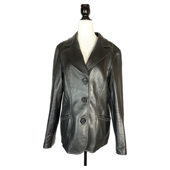 Vintage 1990's/Y2K DANIER Italian Leather Jacket/Coat - Picture 4 of 15